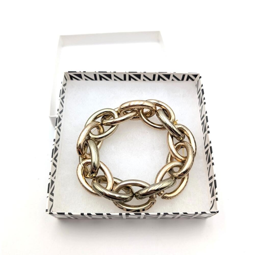 Nordstrom Women's Twisted Chunky Chain Link Bracelet Goldtone Plate